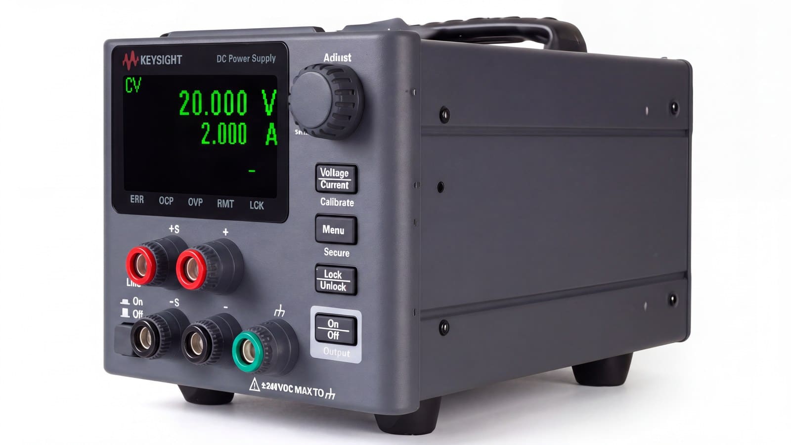 Bộ nguồn DC Keysight E36103B 20V 2A ảnh phối cảnh studio