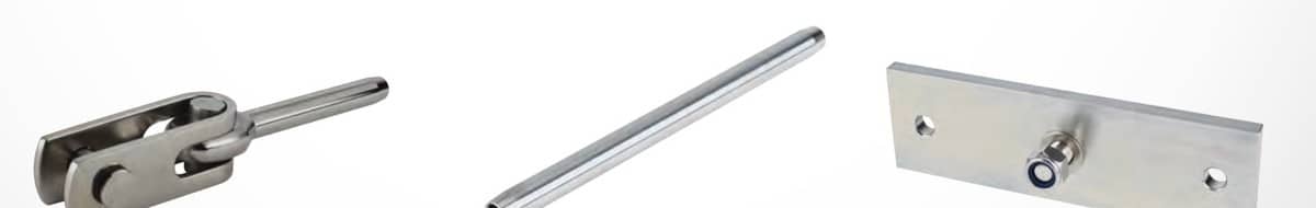 Chi tiết ép đầu cáp và tấm neo tường chính hãng 3M cho hệ dây an toàn ngang 8mm