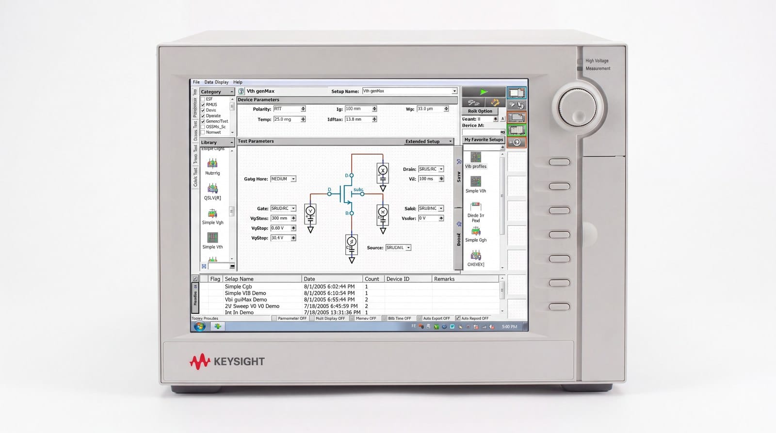 đo nhiễu 1/f — máy phân tích tham số bán dẫn Keysight B1500A