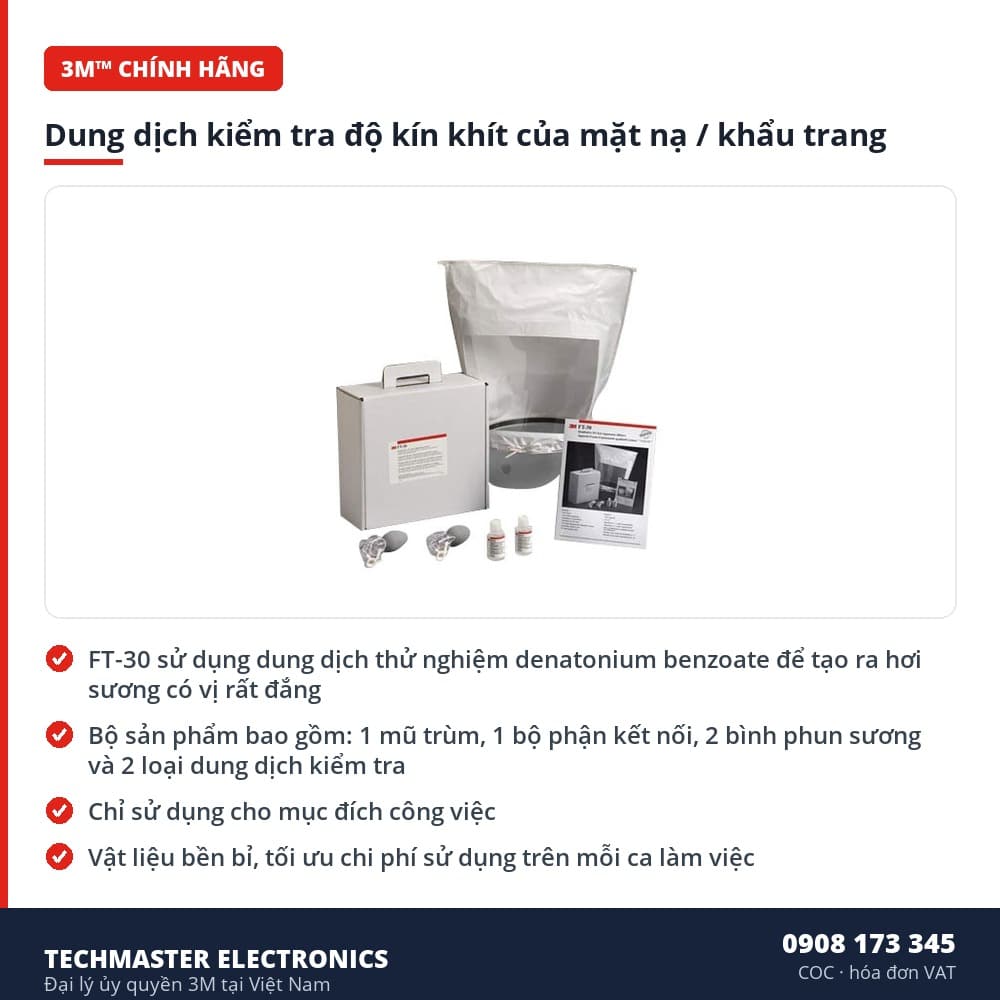 Dung dịch kiểm tra độ kín khít của mặt nạ / khẩu trang – đặc điểm & thông số chính