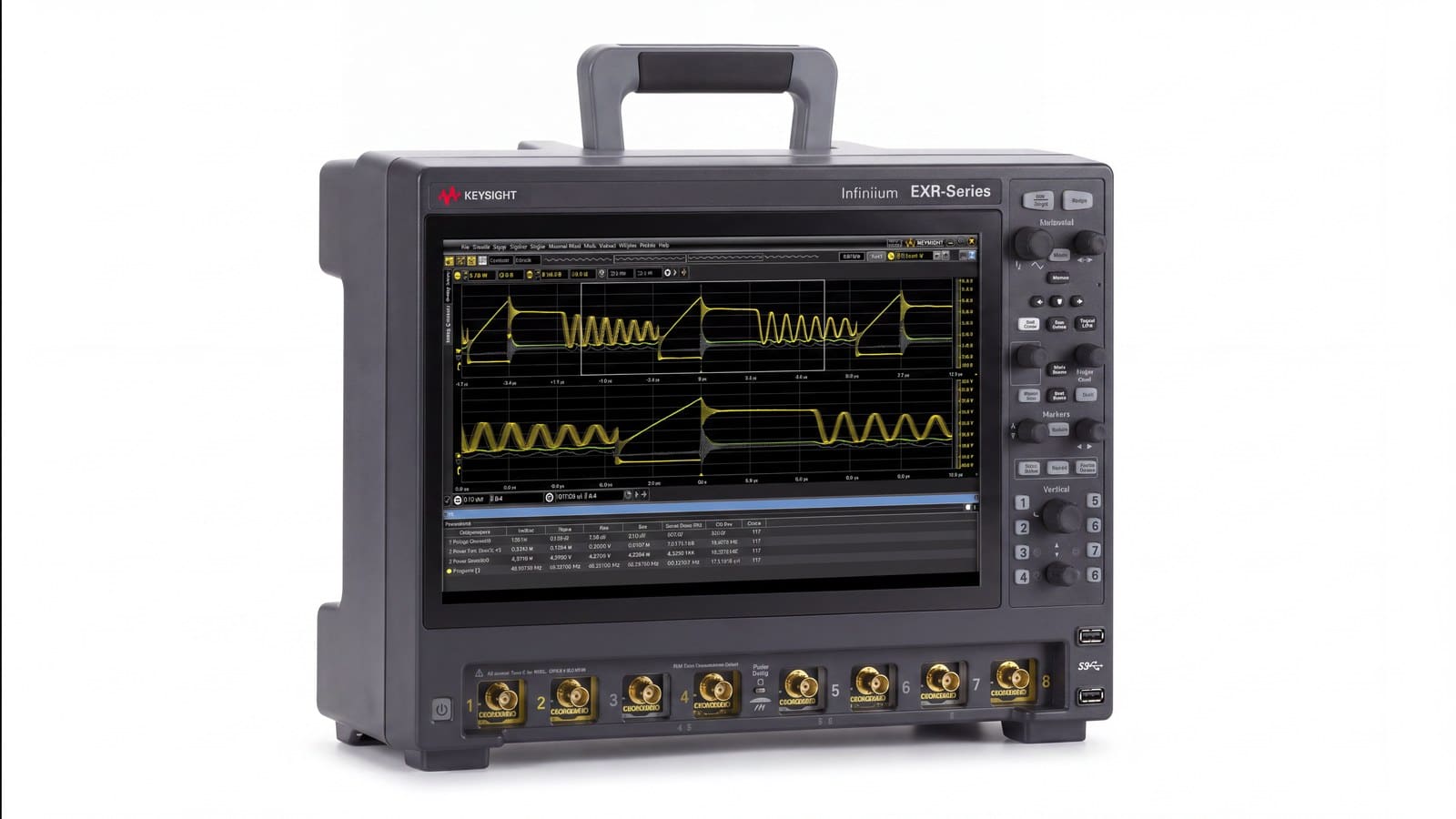 Keysight EXR058A — máy hiện sóng EXR-Series Keysight chụp góc 3/4 trên nền trắng studio