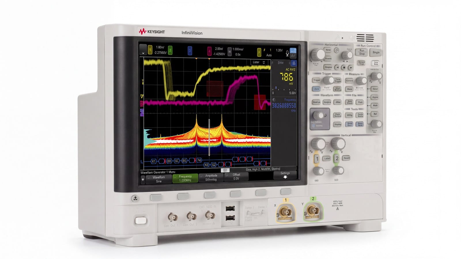 Keysight MSOX6002A — máy hiện sóng 6000X-Series Keysight chụp góc 3/4 trên nền trắng