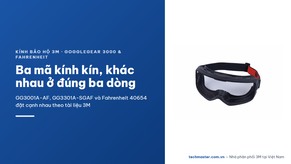 Kính bảo hộ 3M GoggleGear 3000 và Fahrenheit chống hoá chất — kinh-kin-gg3001a-gg3301a-fahrenheit