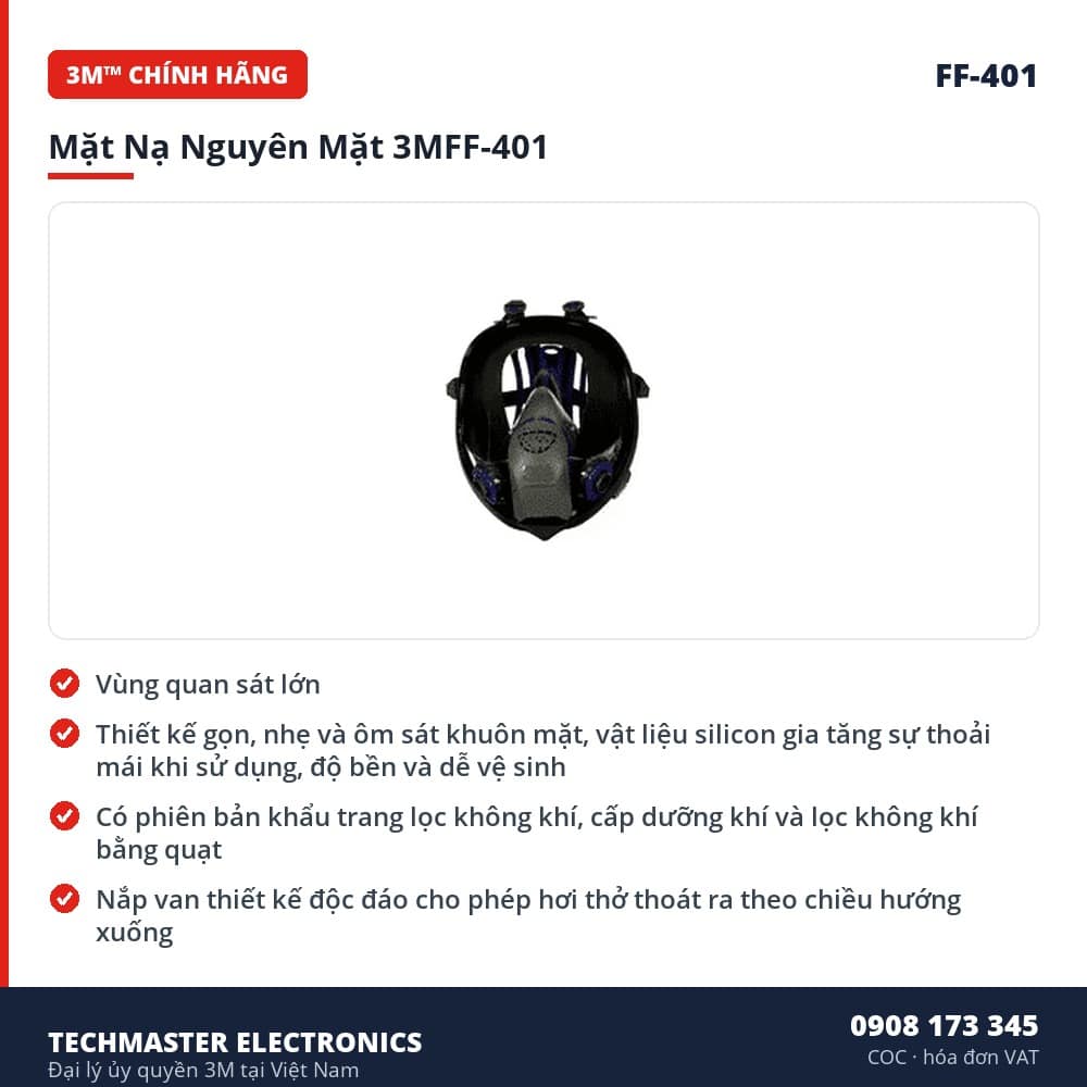 Mặt Nạ Nguyên Mặt 3MFF-401 – đặc điểm & thông số chính