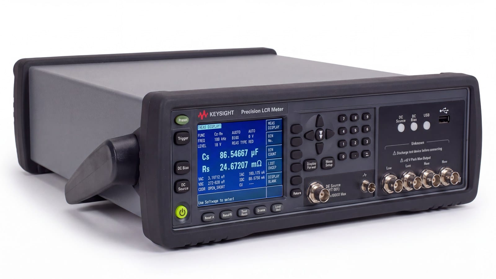 Máy đo LCR Keysight E4980B 20 Hz đến 2 MHz góc phối cảnh