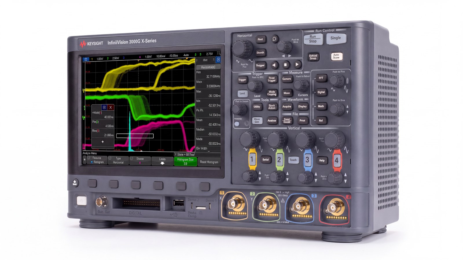 Máy hiện sóng Keysight DSOX3054G 500 MHz 4 kênh nhìn góc phối cảnh