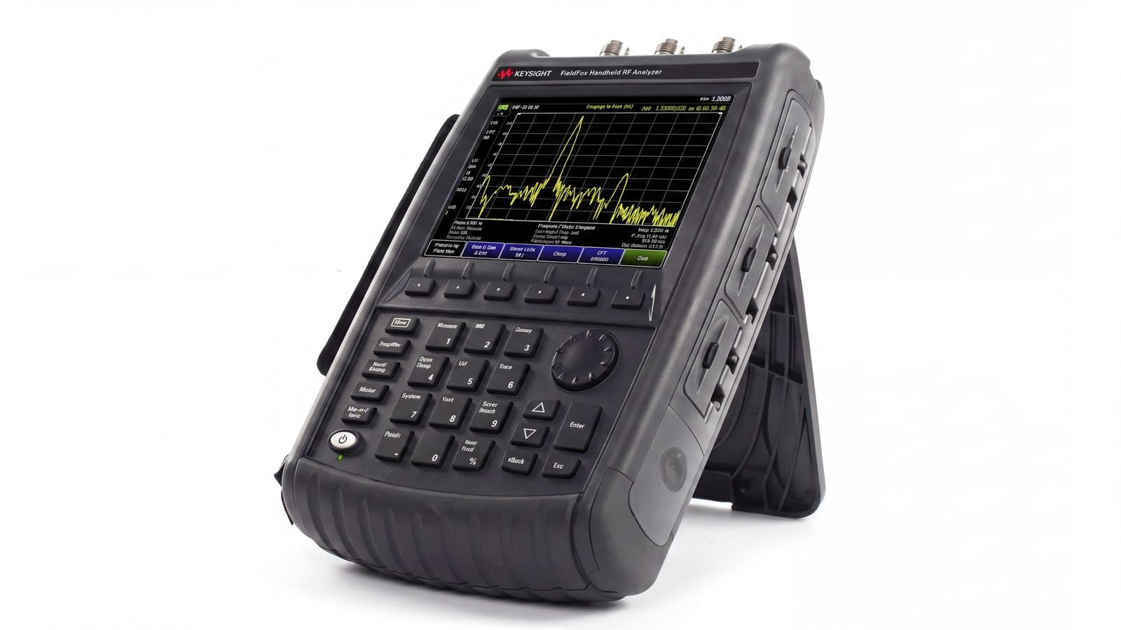 Keysight N9912A FieldFox máy phân tích RF cầm tay, ảnh phối cảnh studio nền trắng