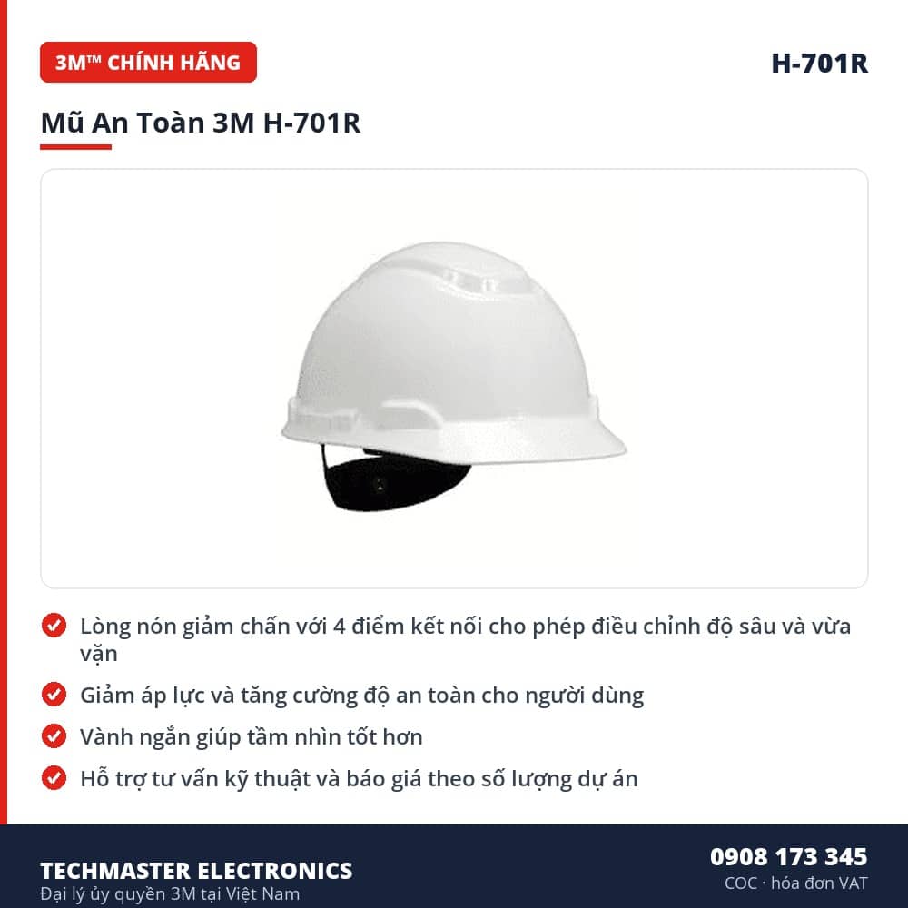 Mũ An Toàn 3M H-701R – đặc điểm & thông số chính