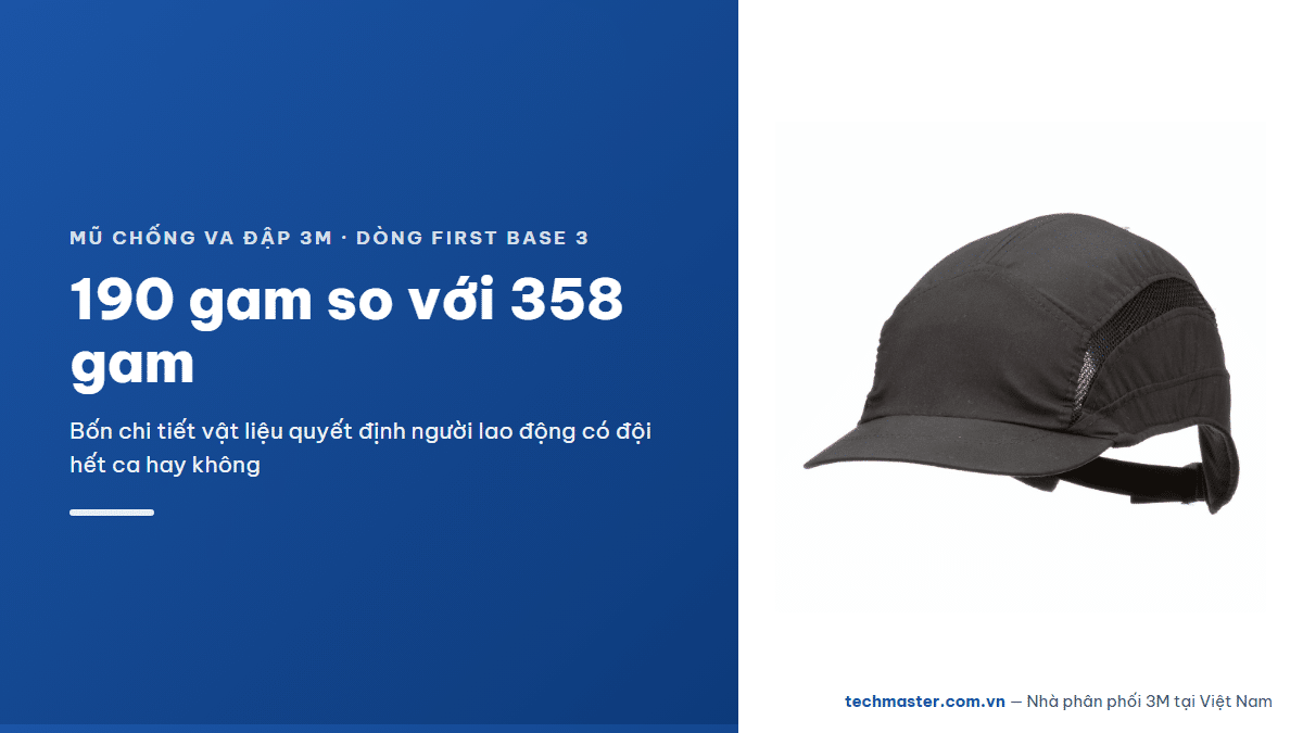 Mũ chống va đập 3M First Base 3 — mu-chong-va-dap-nhe-190g