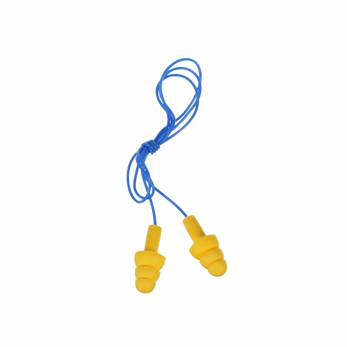 Nút bịt tai chống ồn 3M E-A-R UltraFit 340-4004 vấu ba tầng màu vàng có dây PVC xanh