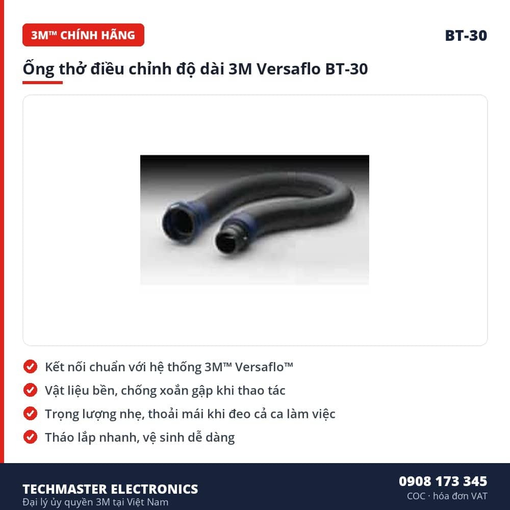 Ống thở điều chỉnh độ dài 3M Versaflo BT-30 – đặc điểm & thông số chính
