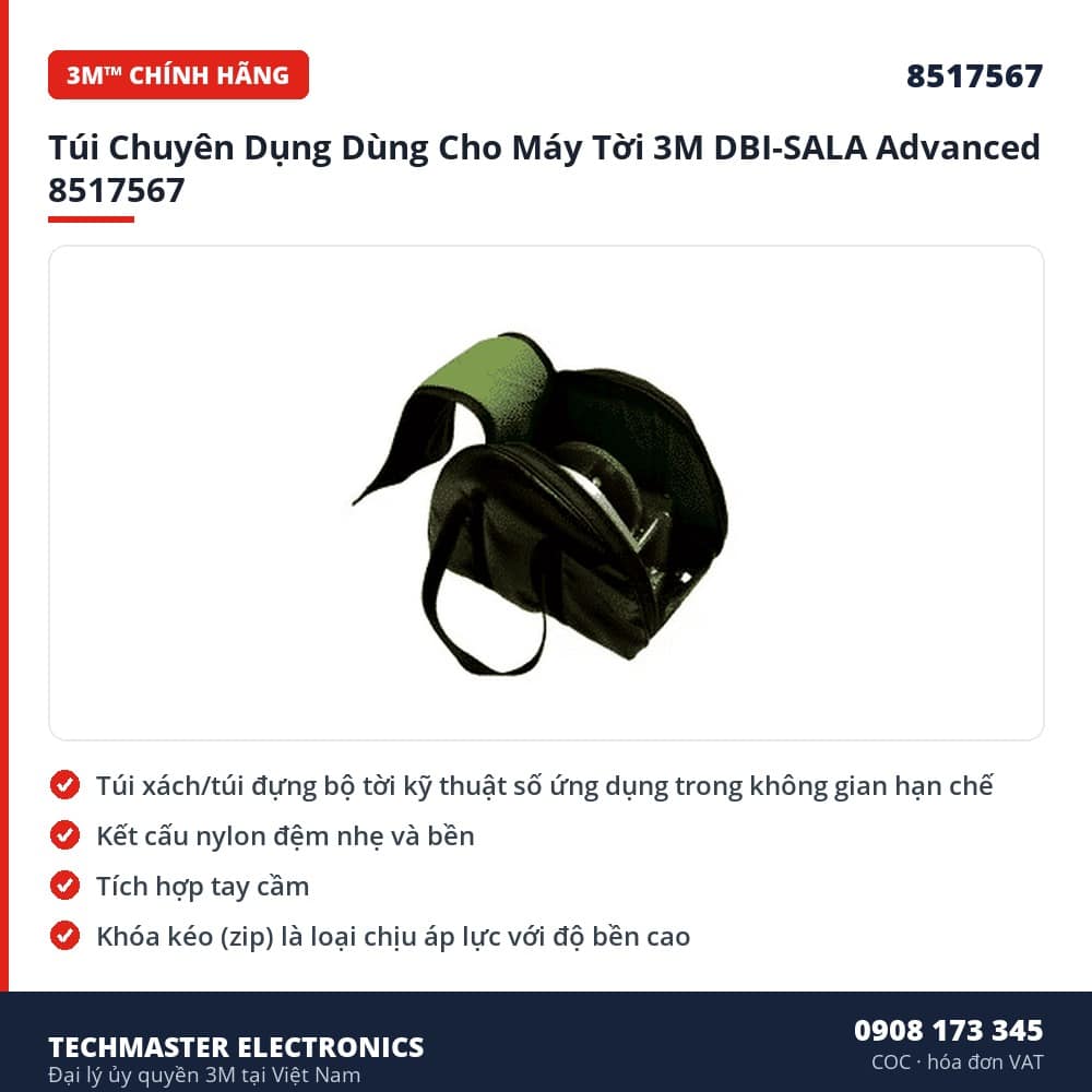 Túi Chuyên Dụng Dùng Cho Máy Tời 3M DBI-SALA Advanced 8517567 – đặc điểm & thông số chính