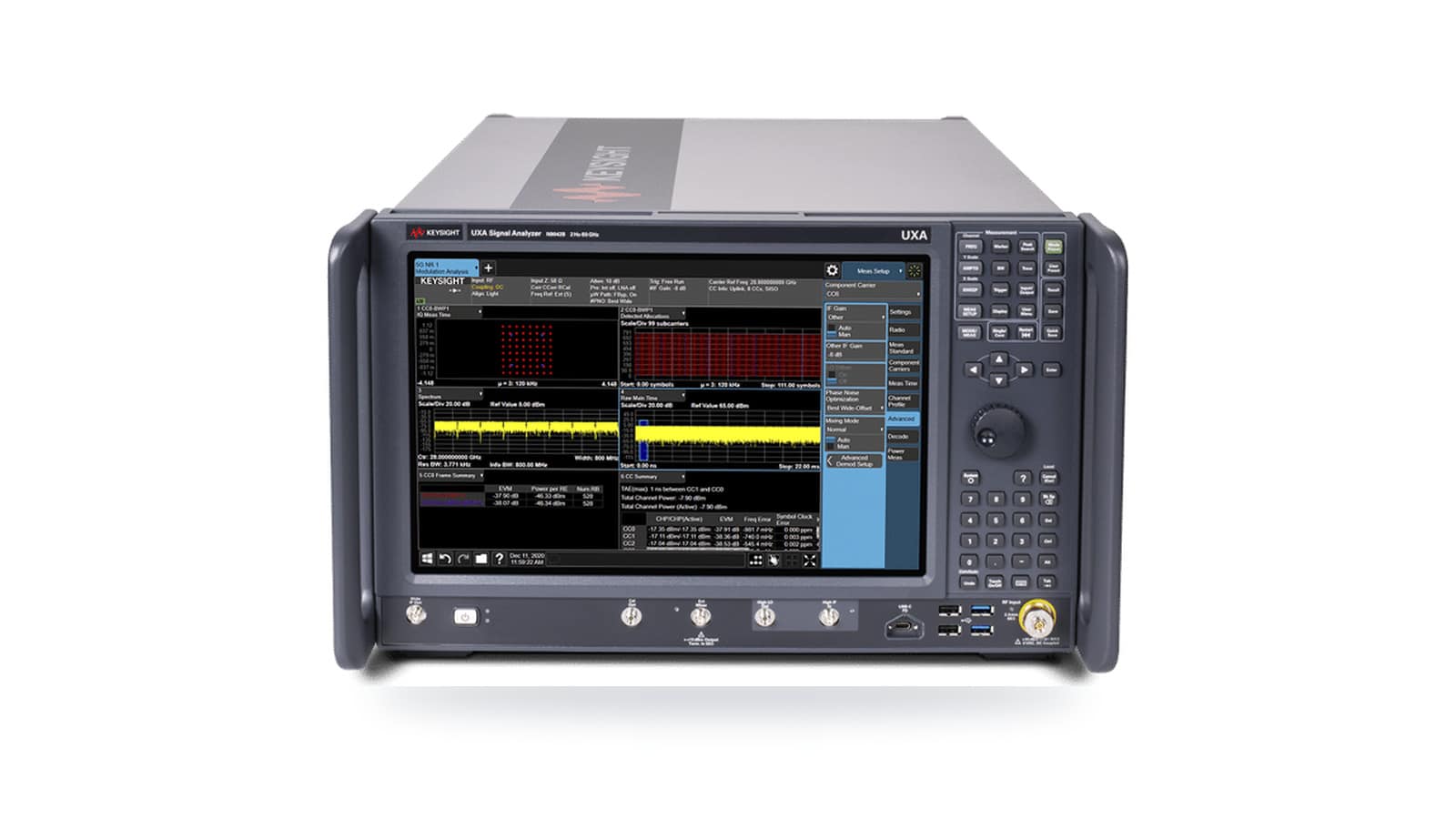 Máy phân tích tín hiệu UXA Keysight N9042B dùng soi tín hiệu ô lân cận khi kiểm thử chuyển giao 5G
