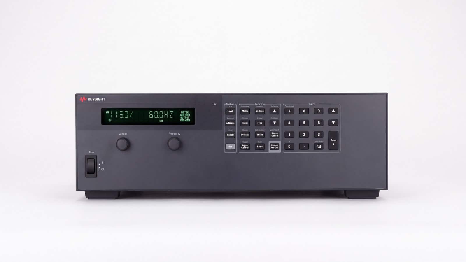Mặt trước bộ nguồn AC Keysight 6813C với màn hình và các phím điều khiển