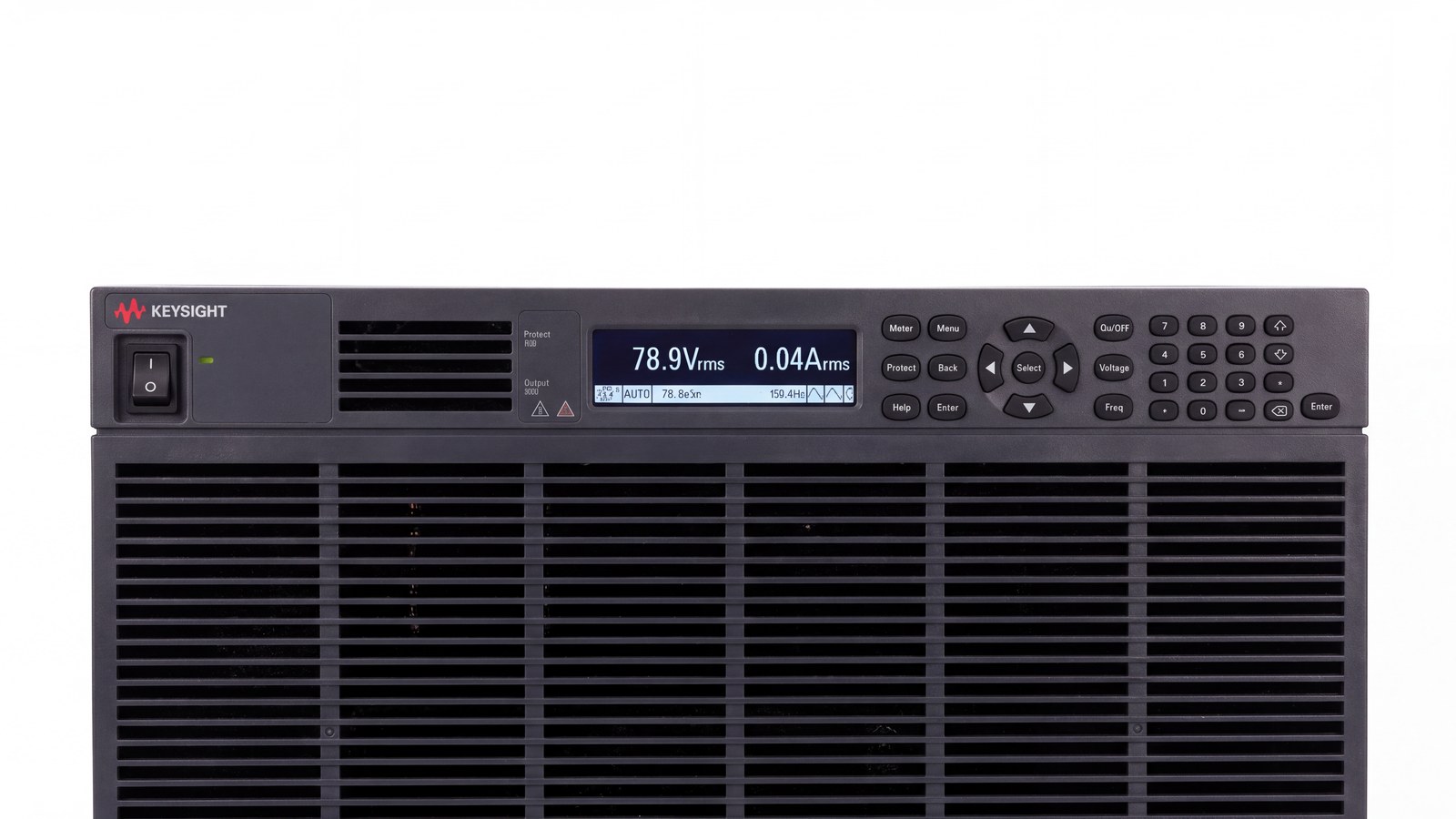Mặt trước Keysight AC6804B với màn hình ma trận điểm và phím điều khiển