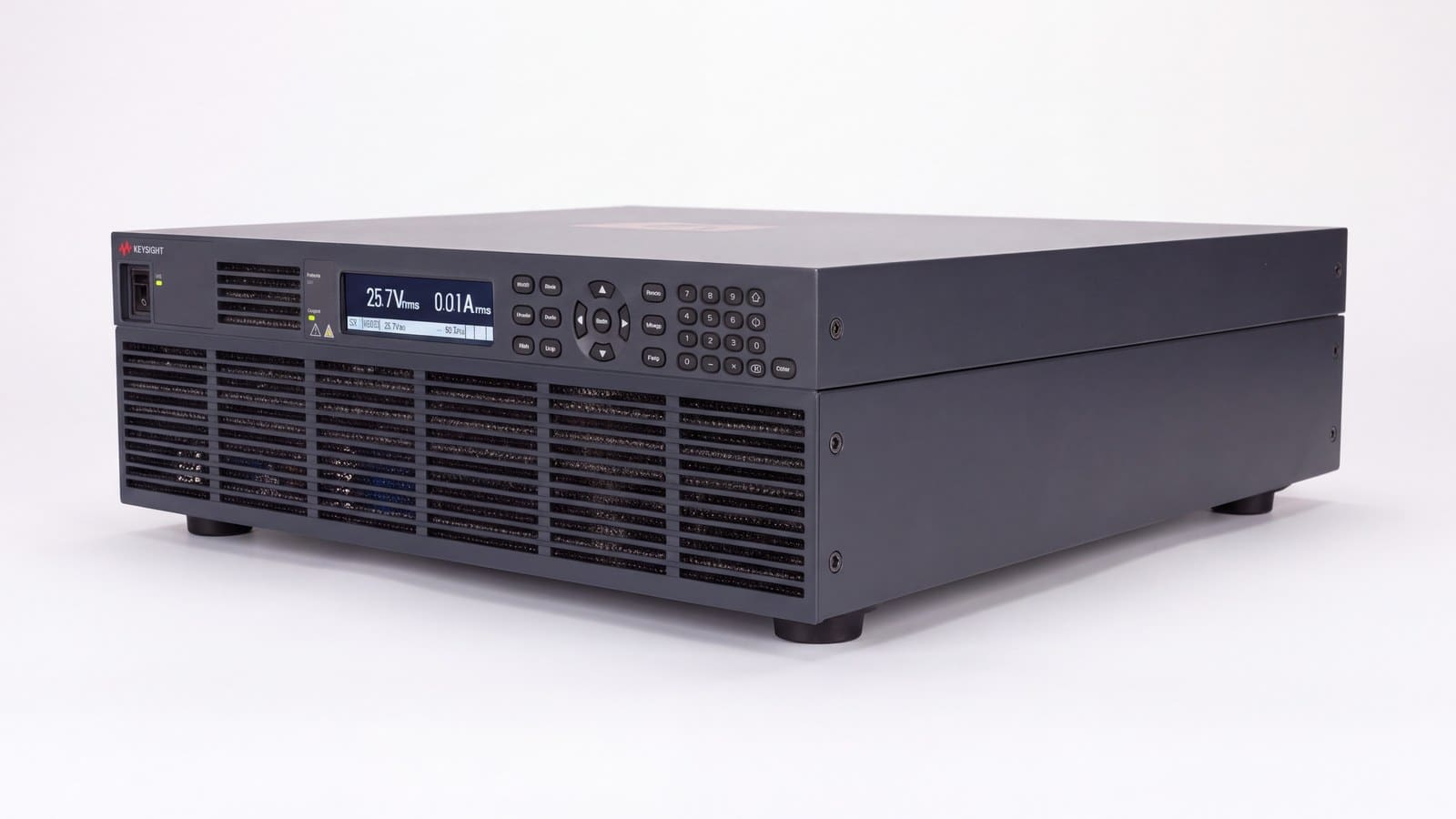 nguồn AC lập trình ba pha 3 kVA Keysight AC6903 chụp studio nền trắng góc 3/4