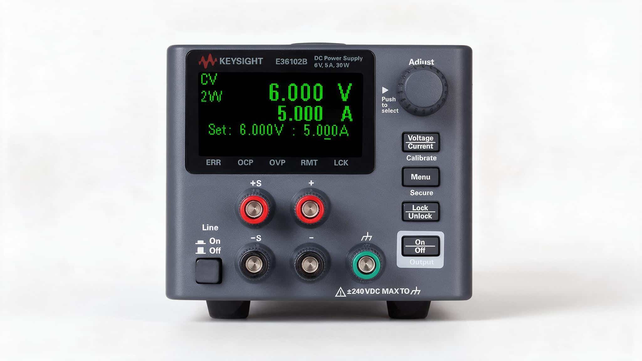 Bộ nguồn DC Keysight E36102B — ảnh studio