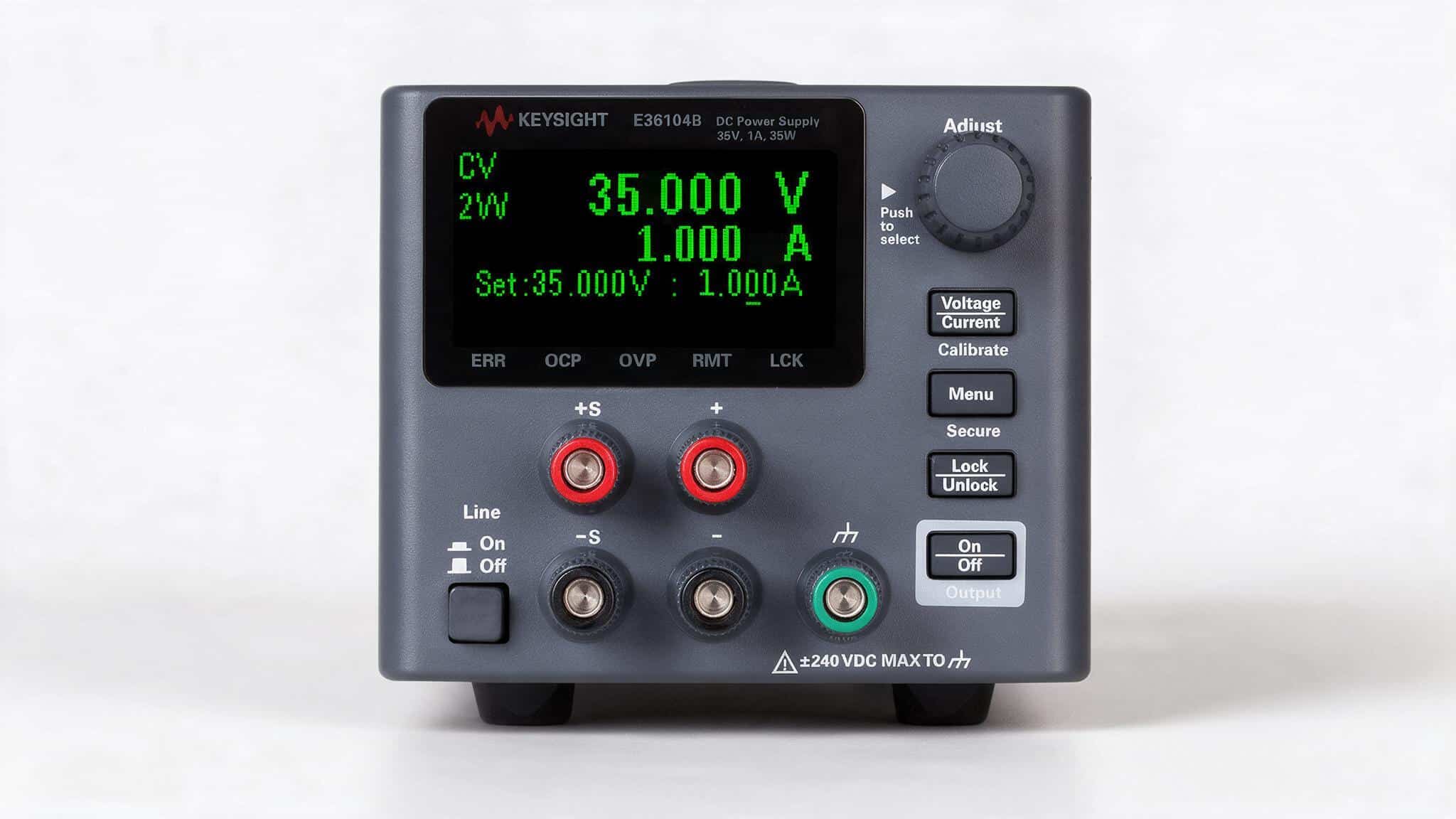 Bộ nguồn DC Keysight E36104B — ảnh studio