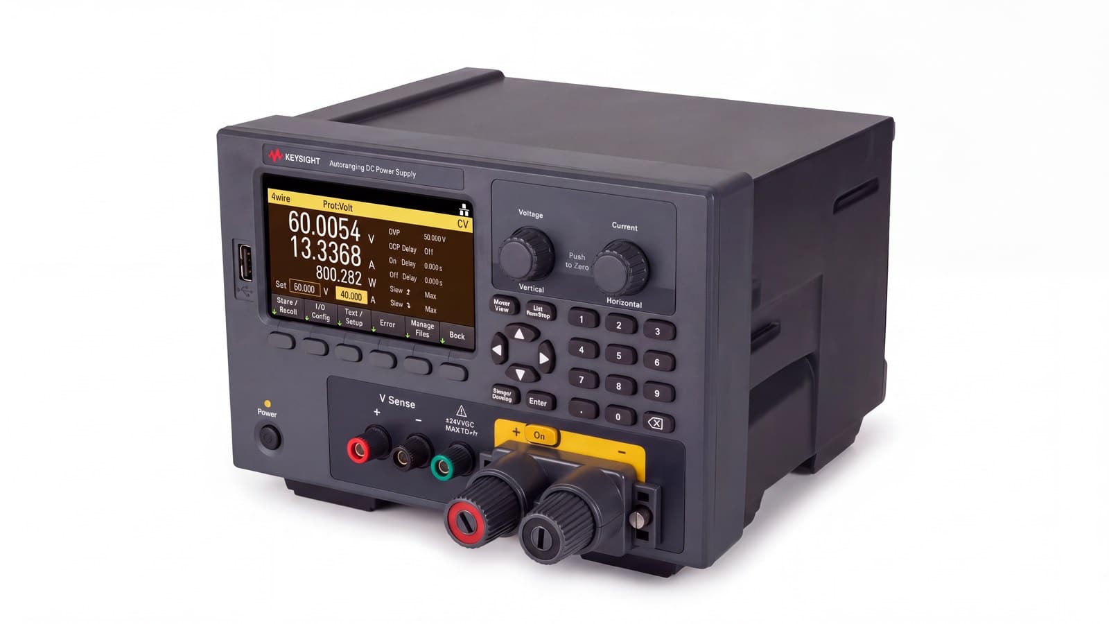 bộ nguồn DC công suất cao Keysight E36155A chụp studio nền trắng góc 3/4