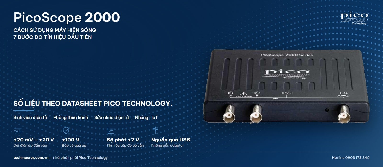 Cách sử dụng máy hiện sóng: 7 bước đo tín hiệu đầu tiên với PicoScope 2000
