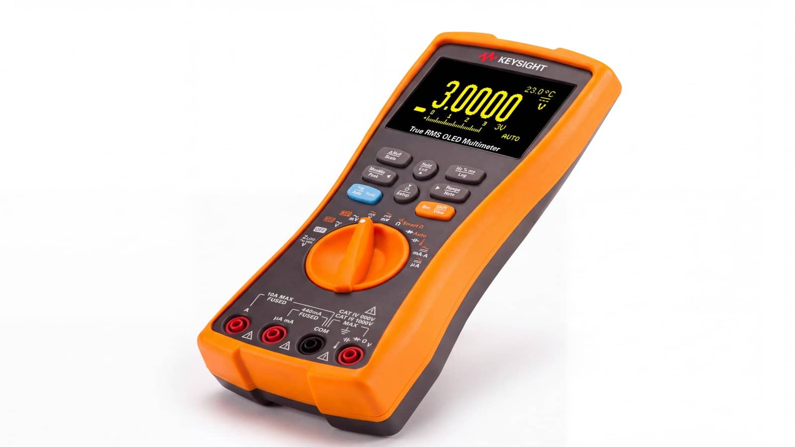 đồng hồ vạn năng cầm tay Keysight U1273A chụp studio nền trắng góc 3/4