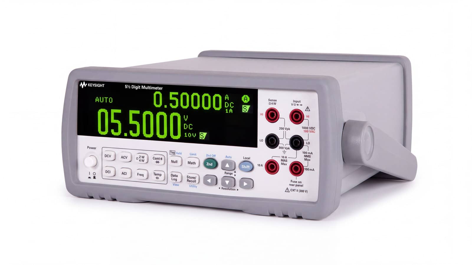Đồng hồ vạn năng để bàn Keysight 34450A trên bàn thử nghiệm sản xuất
