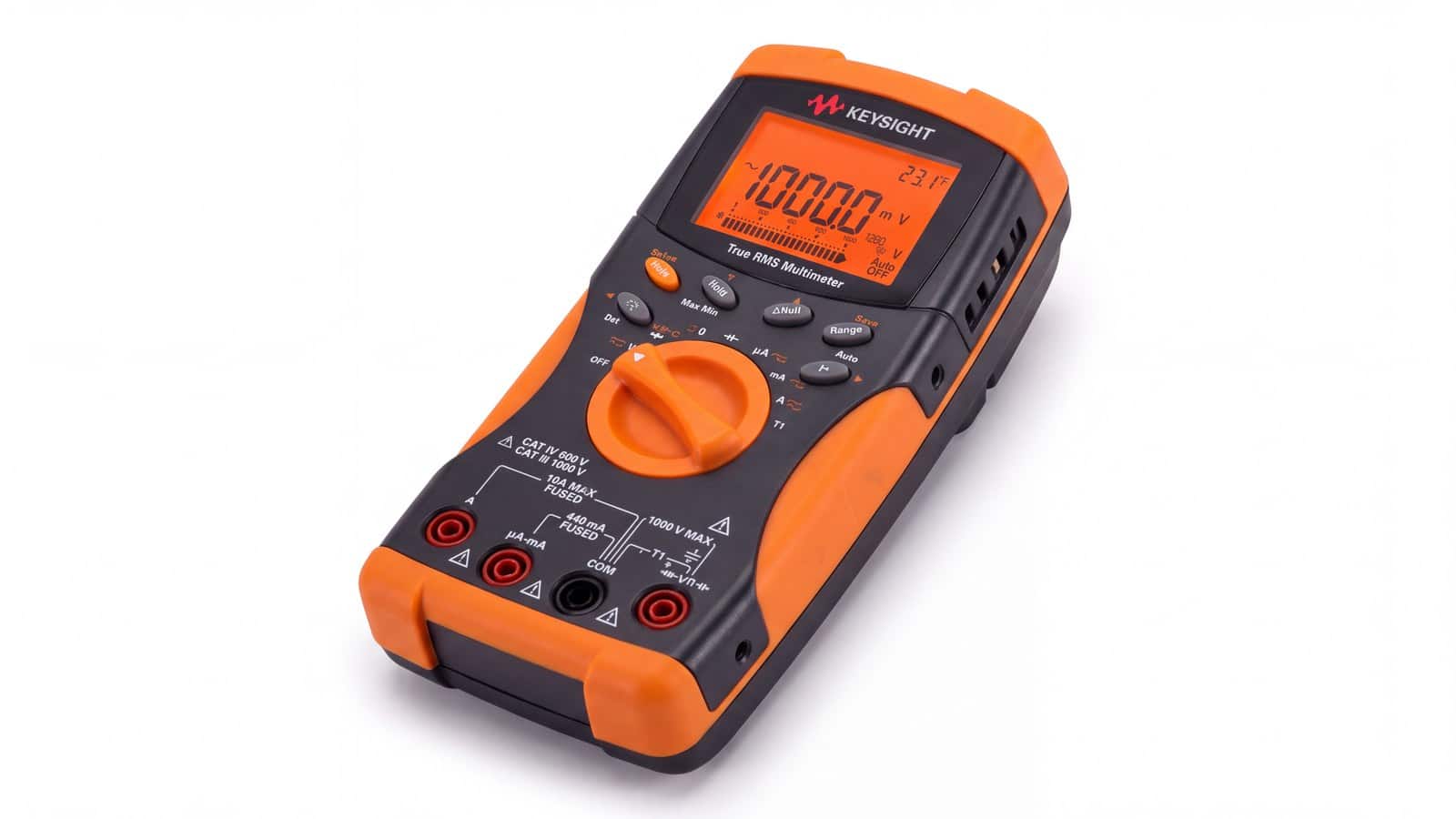 đồng hồ vạn năng cầm tay Keysight U1241B chụp studio nền trắng góc 3/4