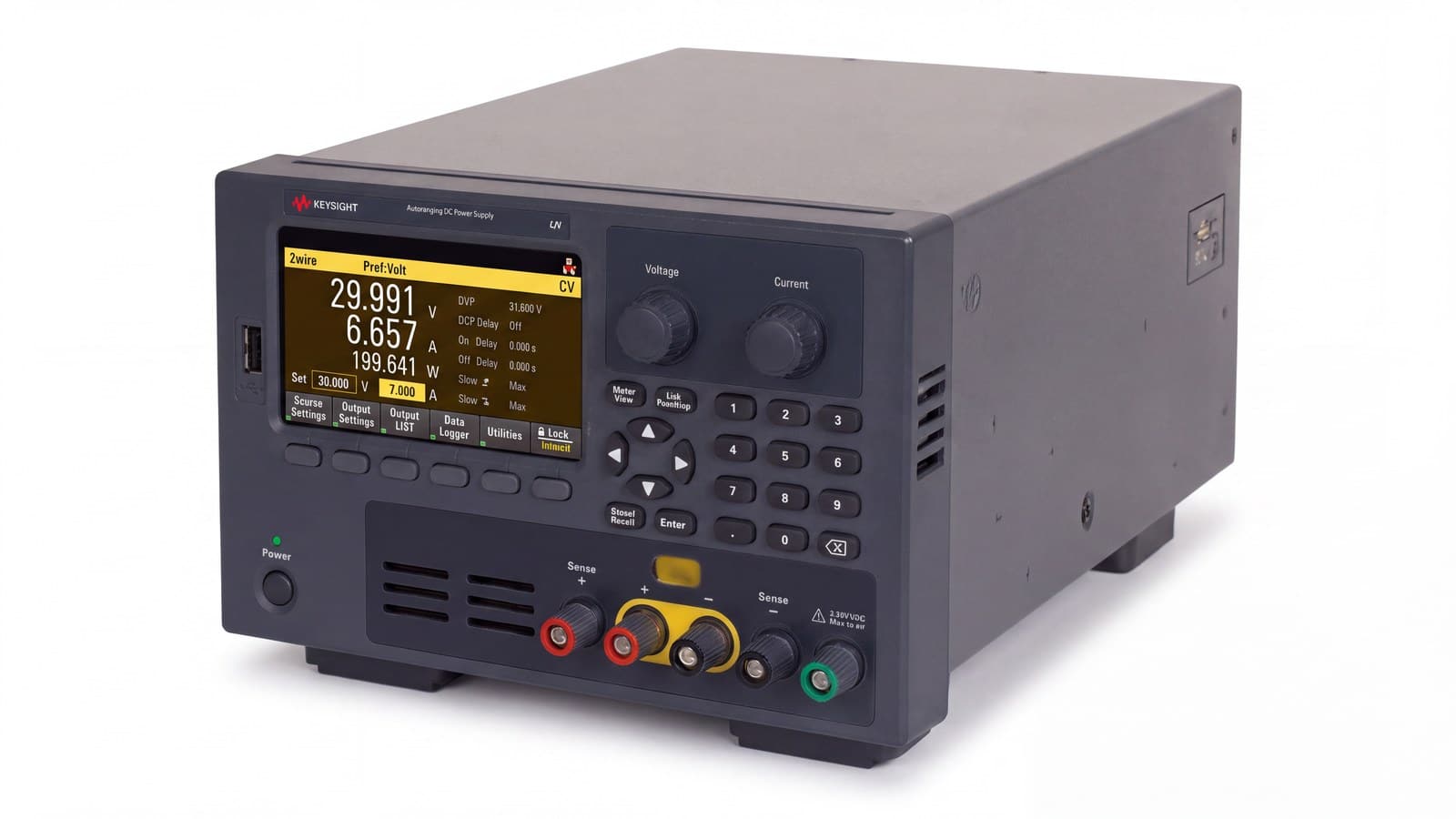 Bộ nguồn dc Keysight E36231A phối cảnh nghiêng