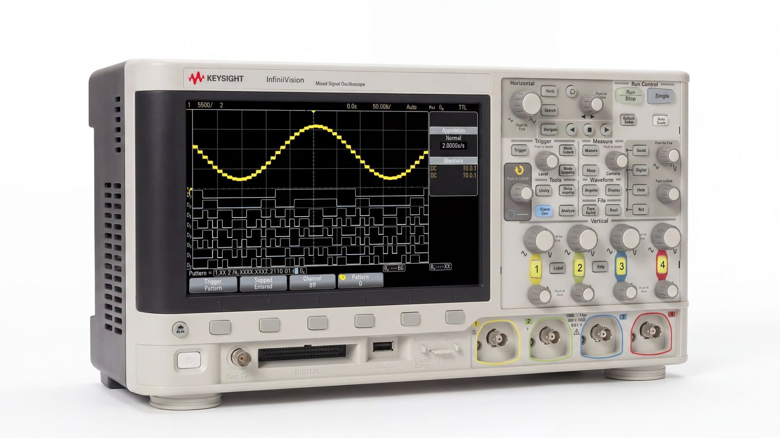 Máy hiện sóng Keysight MSOX2014A phối cảnh nghiêng