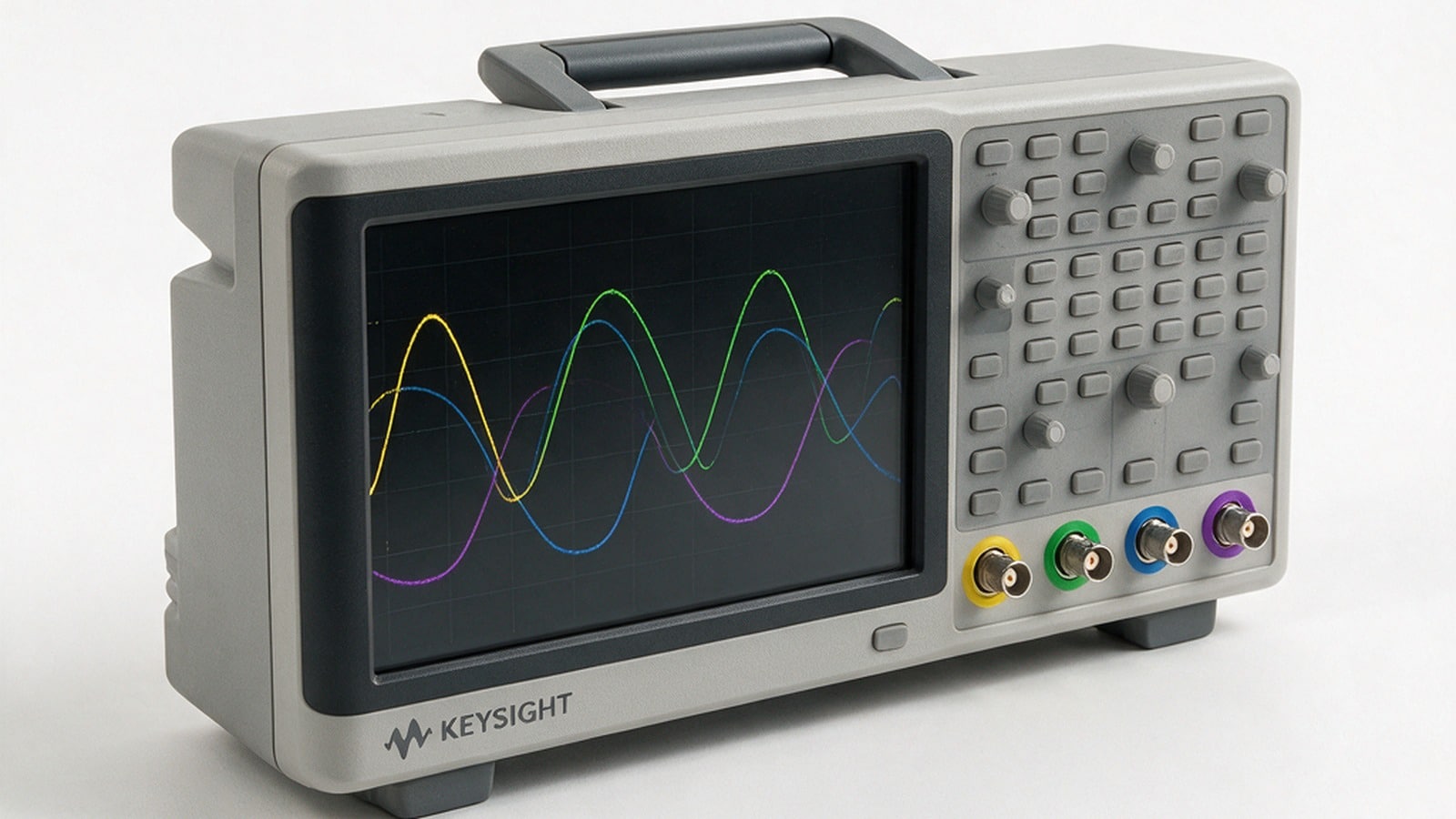 Máy hiện sóng Keysight MSOX3104G chạy kiểm tra mặt nạ máy hiện sóng cho trạm đo sản xuất