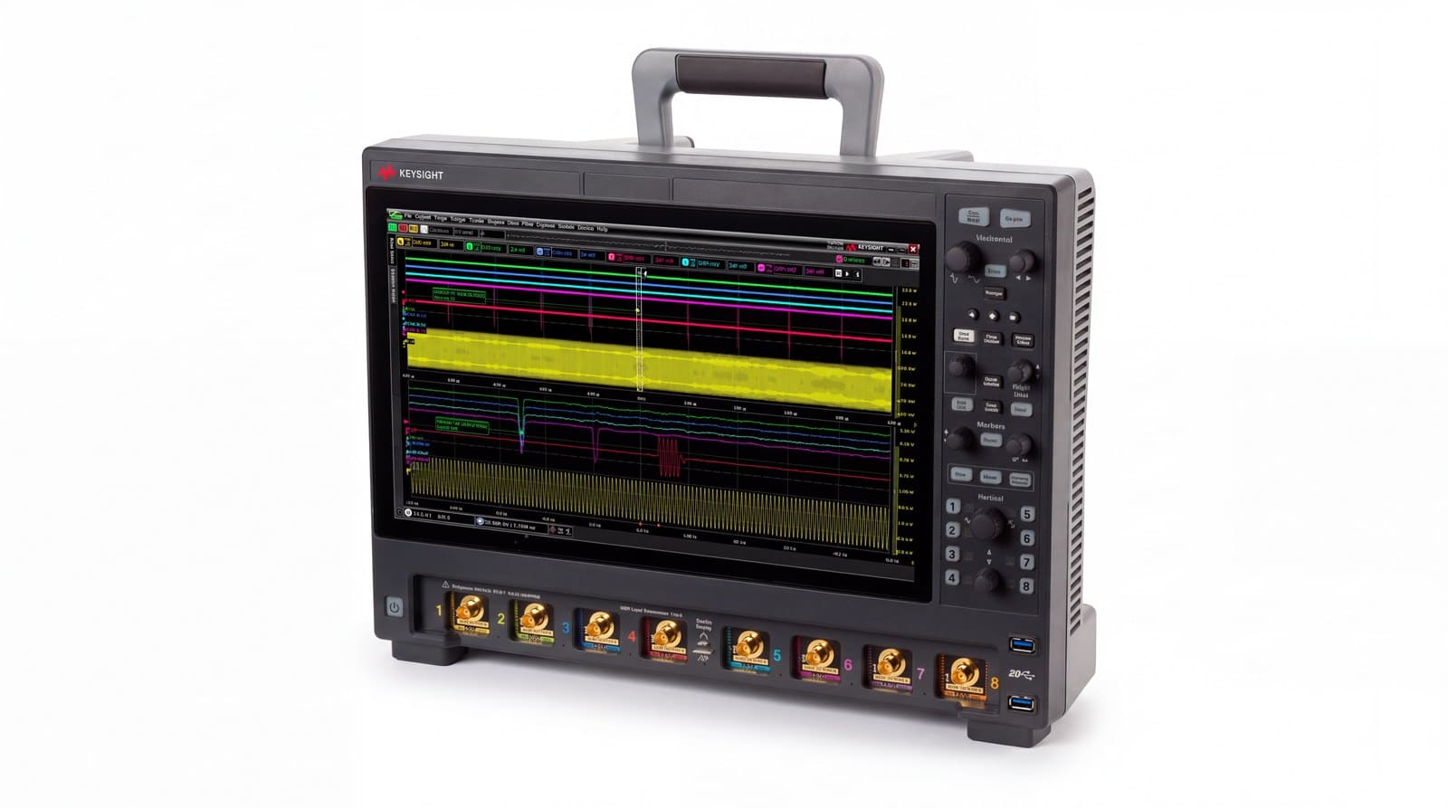 Máy hiện sóng Keysight MXR608B dùng phân tích nhiễu xuyên âm crosstalk PCB trên tín hiệu thật