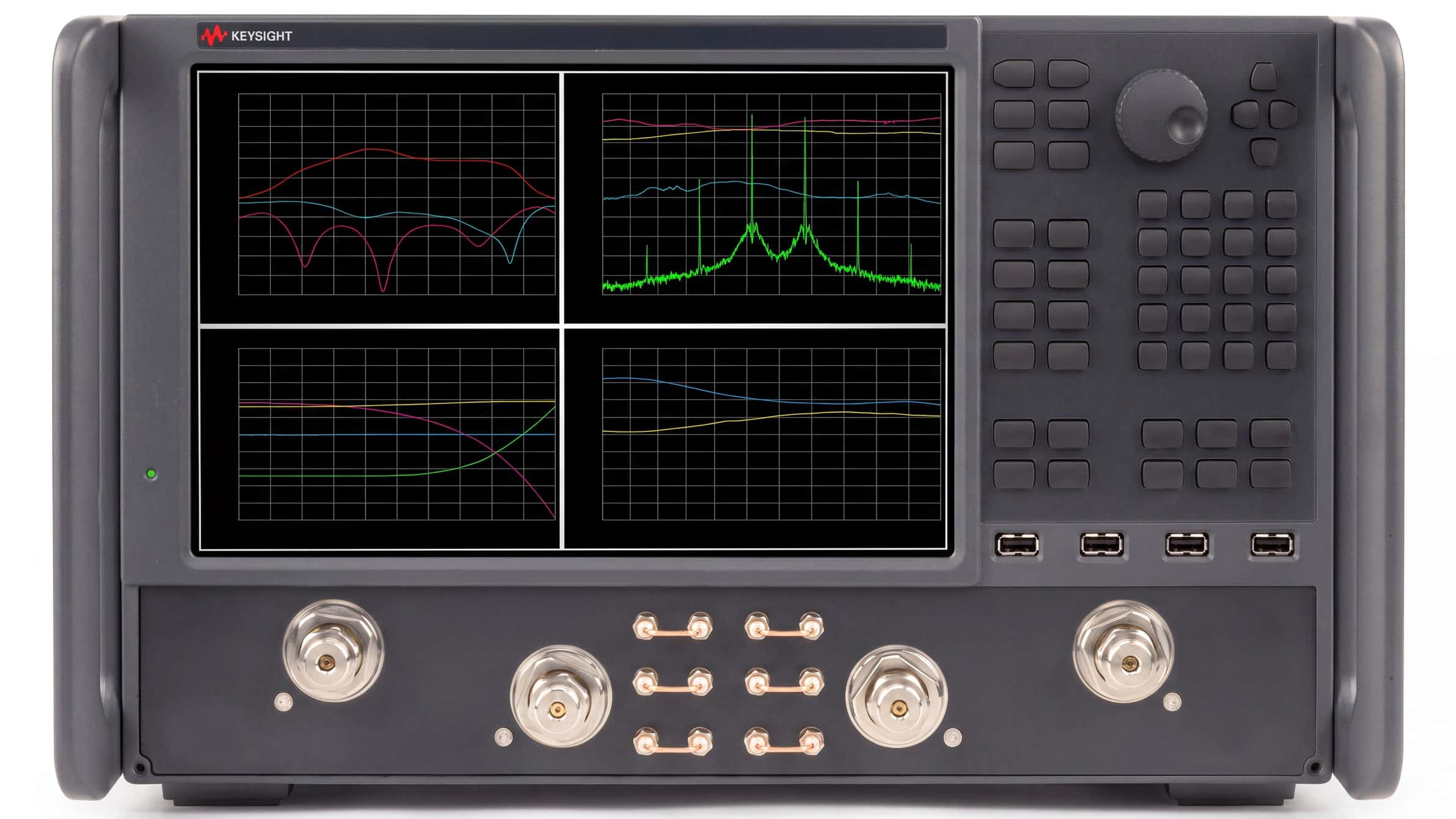 Máy phân tích mạng Keysight N5245B PNA-X thực hiện hiệu chuẩn loại bỏ bộ chuyển đổi