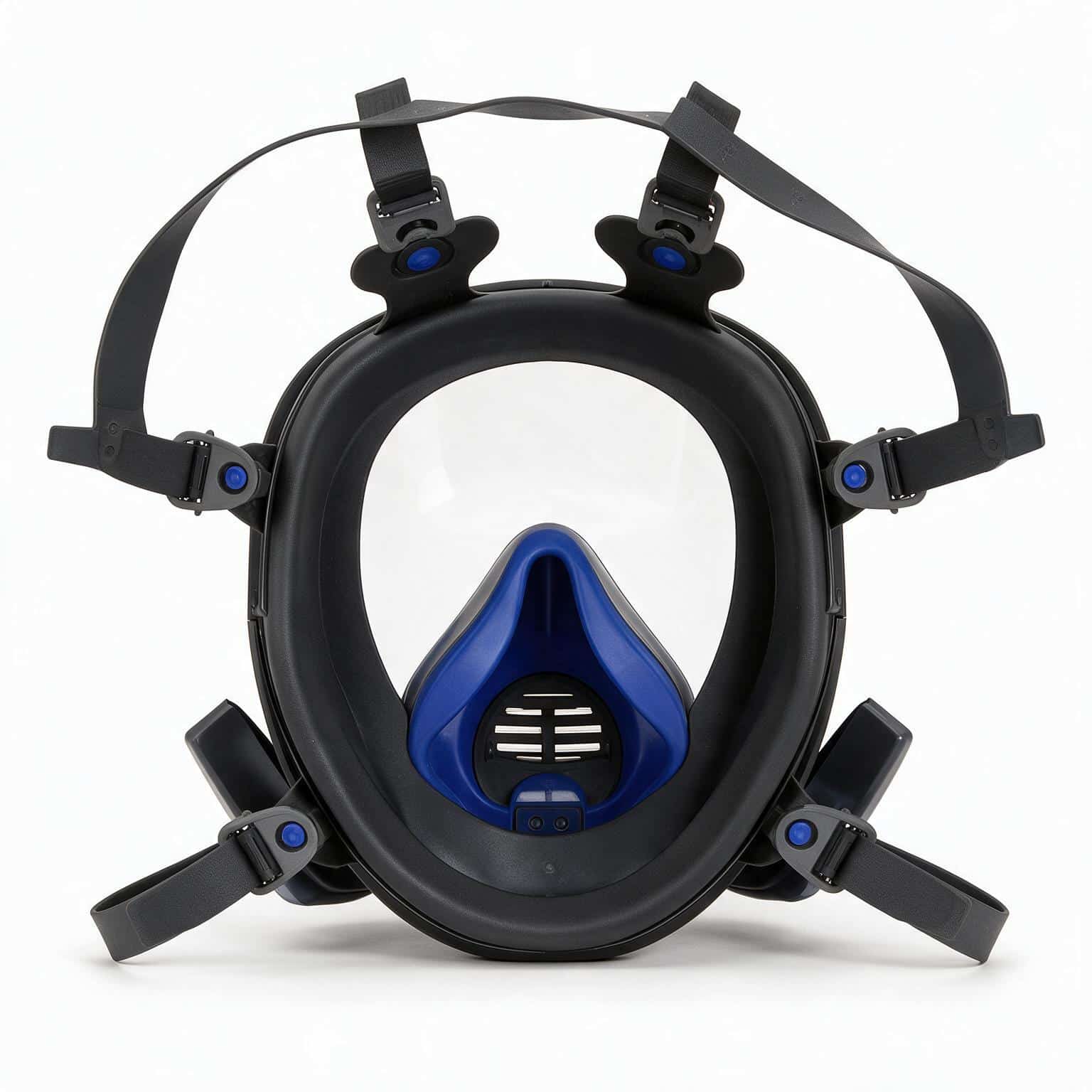 Mặt nạ nguyên mặt 3M FF-800 nhìn từ phía trong thấy nose cup và dây đai