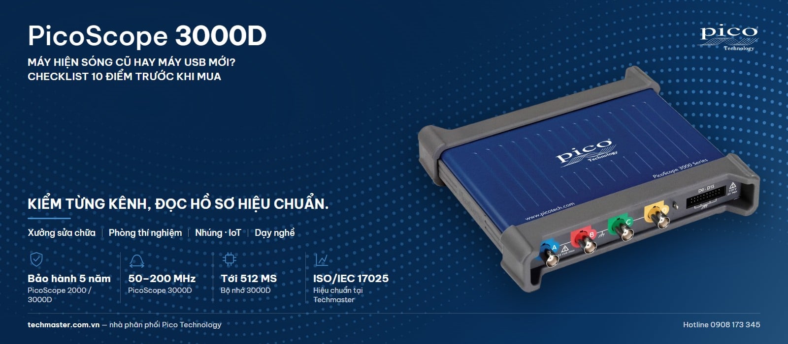 Máy hiện sóng cũ hay máy USB mới? Checklist 10 điểm trước khi mua