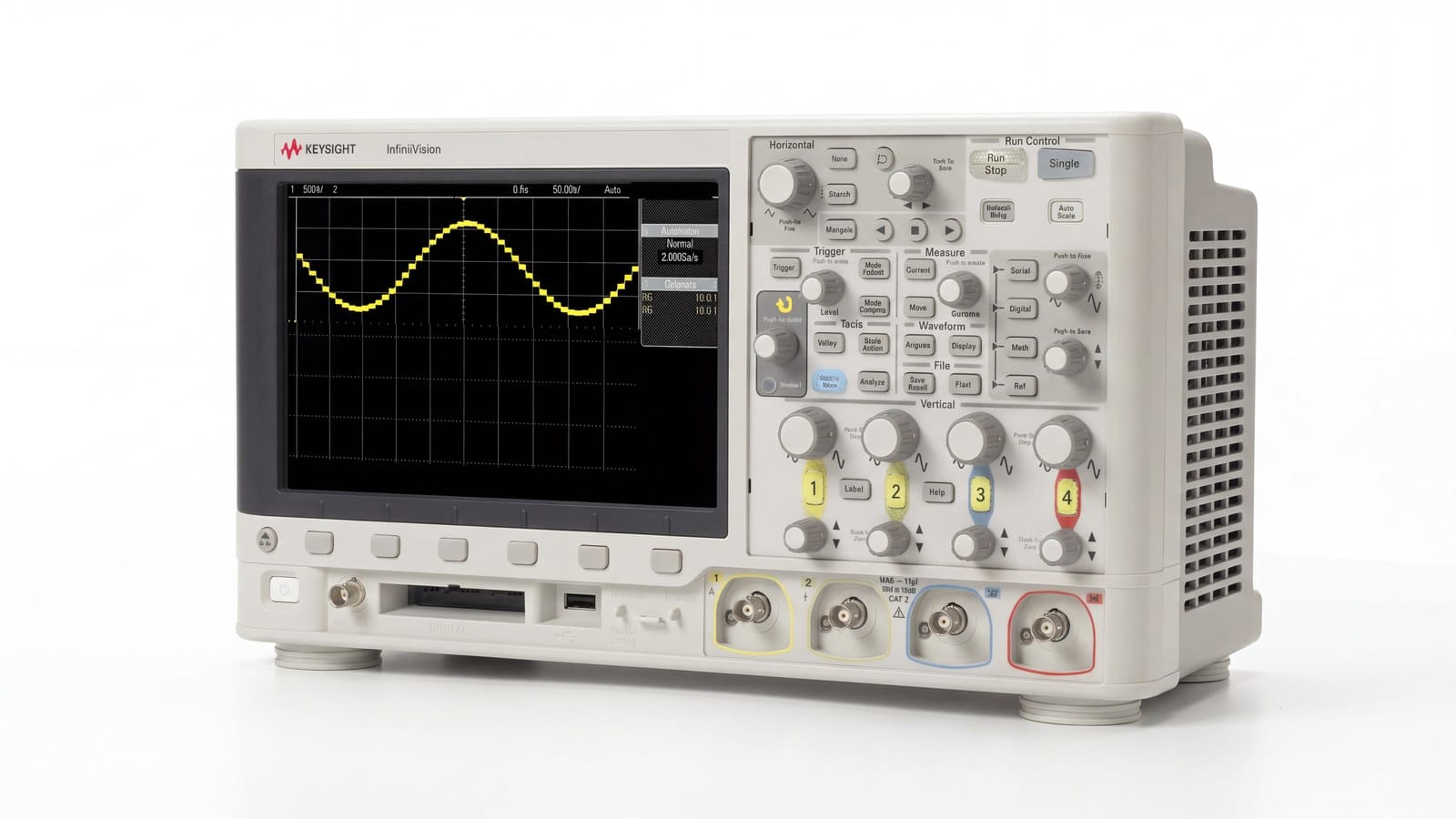 Máy hiện sóng Keysight DSOX2004A nhìn nghiêng, 2000X-Series Keysight