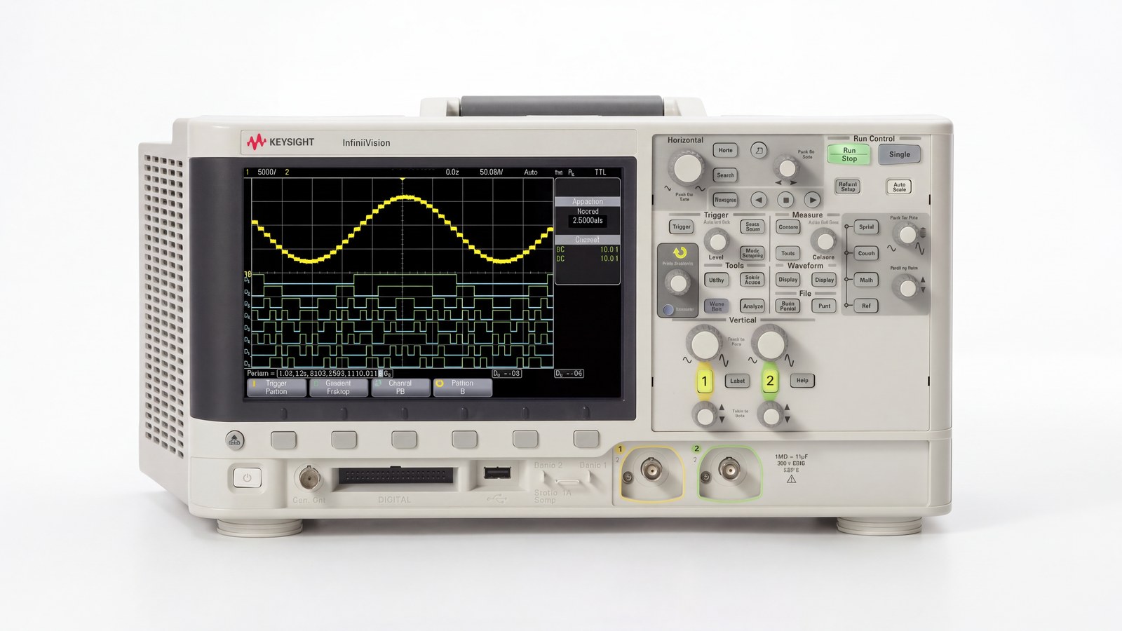 máy hiện sóng Keysight DSOX2022A 200 MHz 2 kênh chụp studio nền trắng góc 3/4