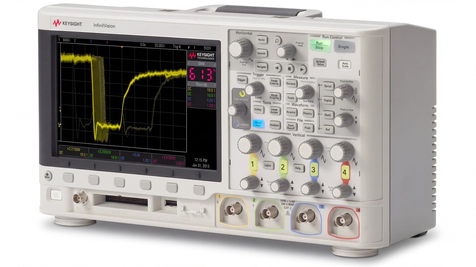 Keysight MSOX2004A đo bus SPI và tín hiệu PWM bằng kênh số trên bo mạch nhúng
