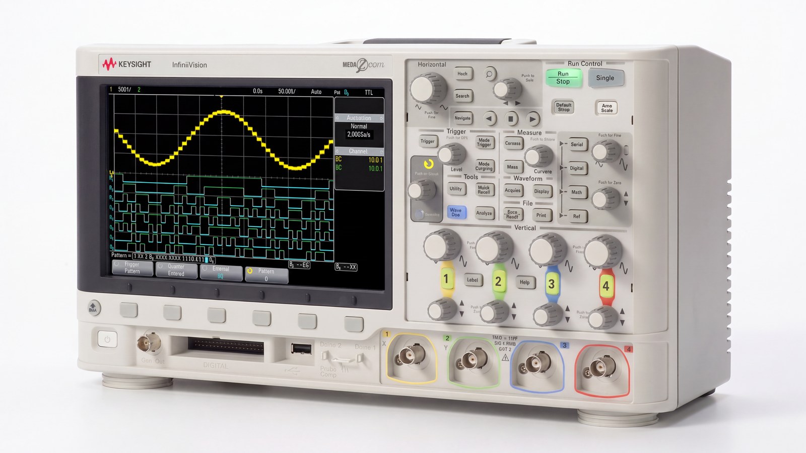 Máy hiện sóng Keysight MSOX2024A 200 MHz 4 kênh analog và 8 kênh số, ảnh studio góc 3/4