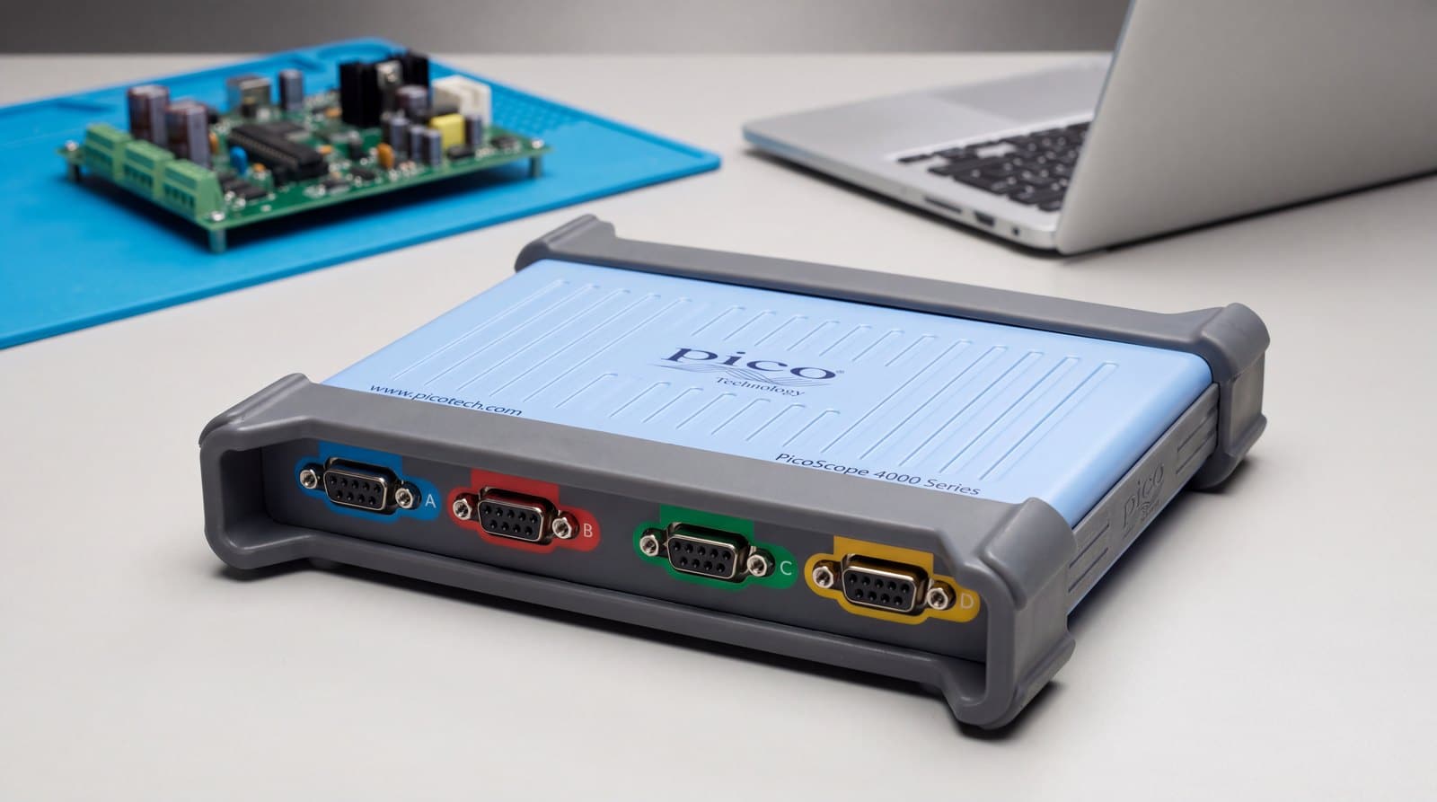 Máy hiện sóng vi sai PicoScope 4444 bốn cổng D9 trên bàn đo điện tử công suất