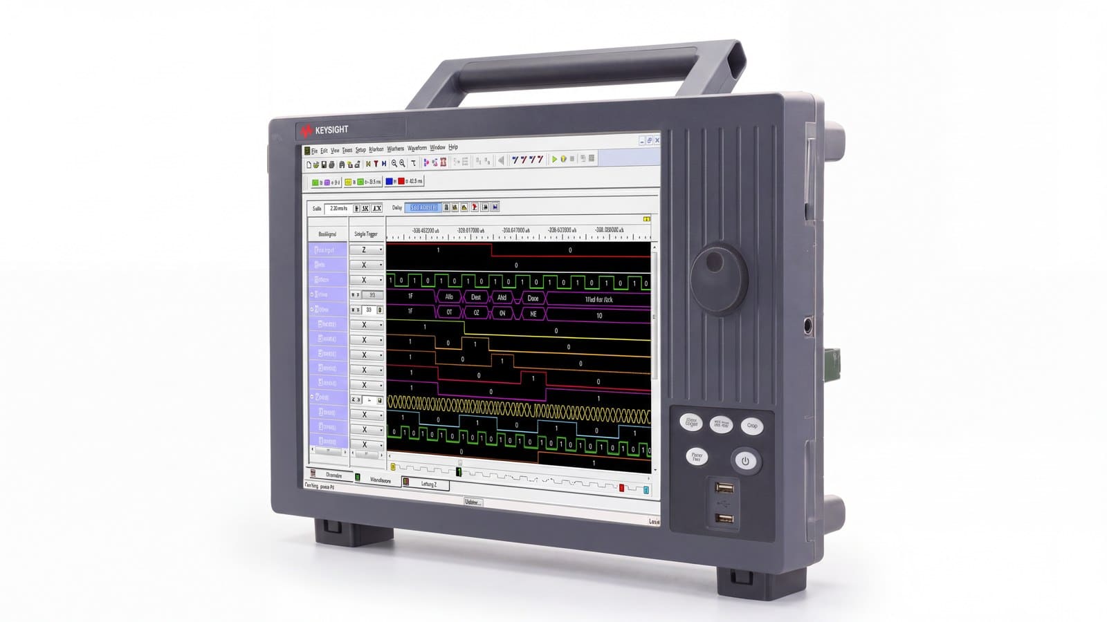 máy phân tích logic xách tay Keysight 16861A chụp studio nền trắng góc 3/4