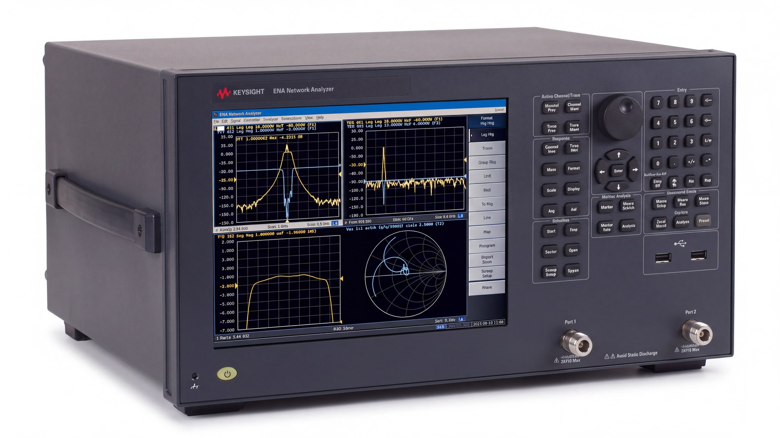 máy phân tích mạng Keysight E5061B chụp studio nền trắng góc 3/4