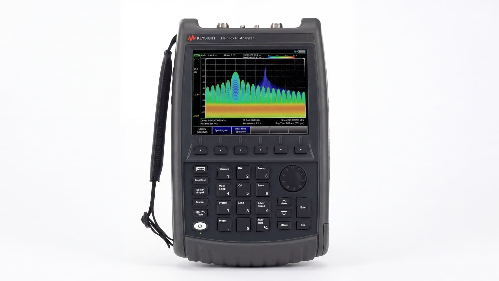 Mặt trước Keysight N9913B FieldFox với màn hình 6,5 inch chống loá và cổng đo Type-N