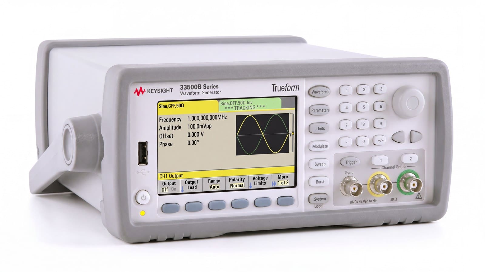 Máy phát sóng hàm Keysight 33520B hai đầu ra kênh trên mặt trước