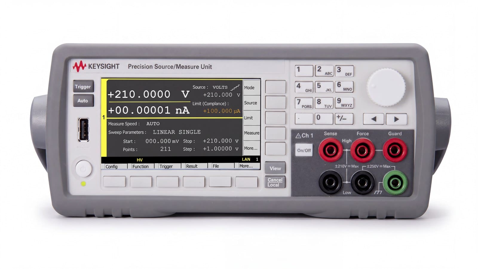 Nguồn-đo SMU Keysight B2901A dùng khi đo Gummel plot