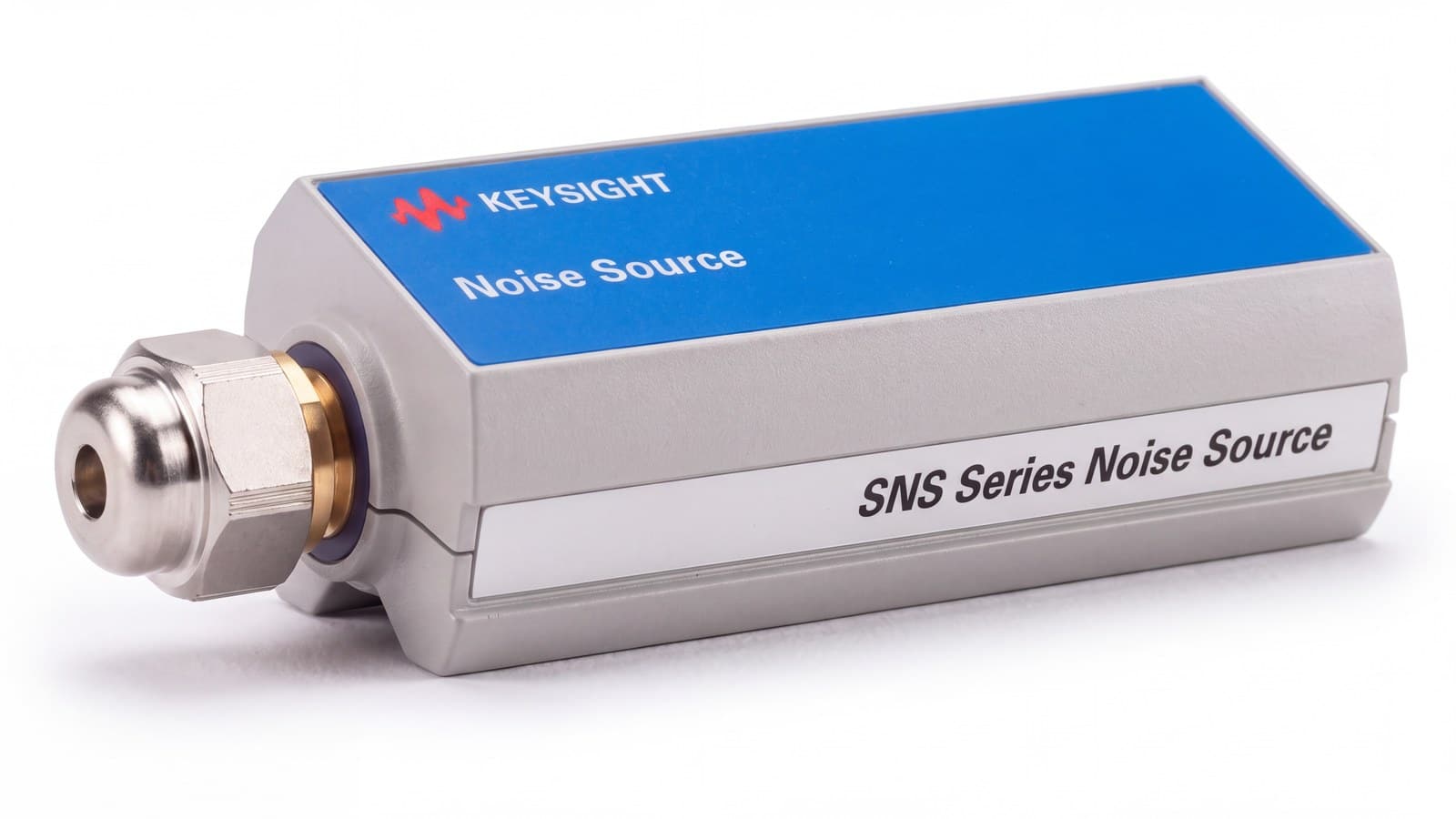 Mặt trước nguồn tạp âm thông minh Keysight N4001A với đầu nối APC-3.5 và cổng cáp SNS