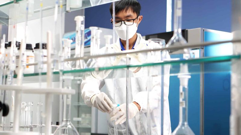 Engineer working in a laboratory