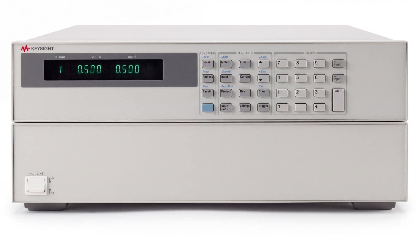 Mặt trước khung tải với mô-đun Keysight N3302A, liên hệ báo giá N3302A giá tại Techmaster