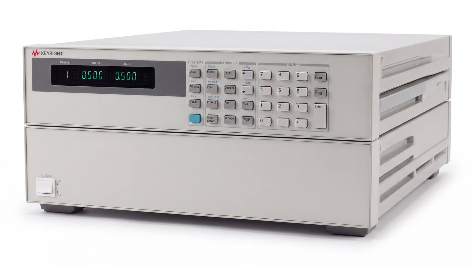 mô-đun tải điện tử DC Keysight N3303A chụp studio nền trắng góc 3/4