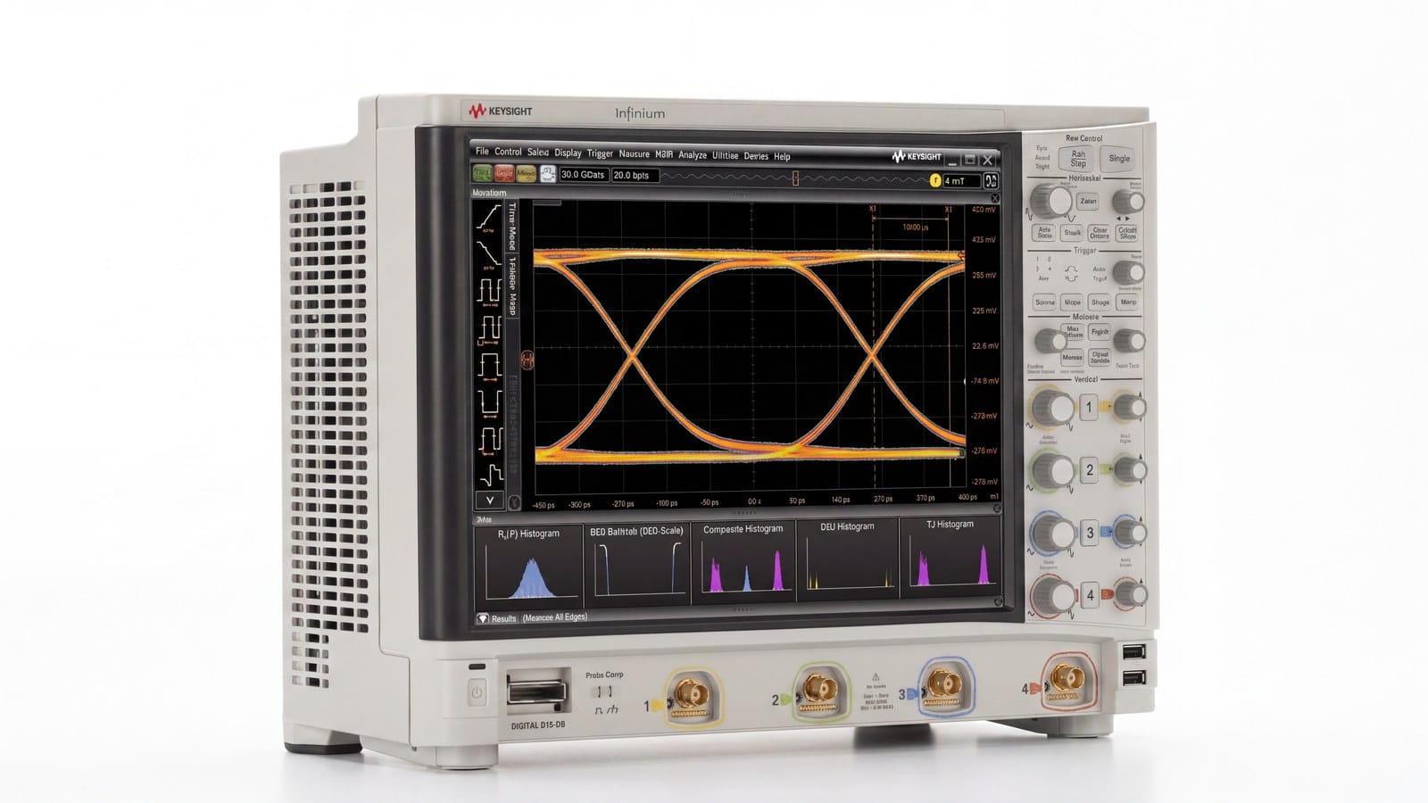 thời gian lên và băng thông trên máy hiện sóng Keysight DSOS254A