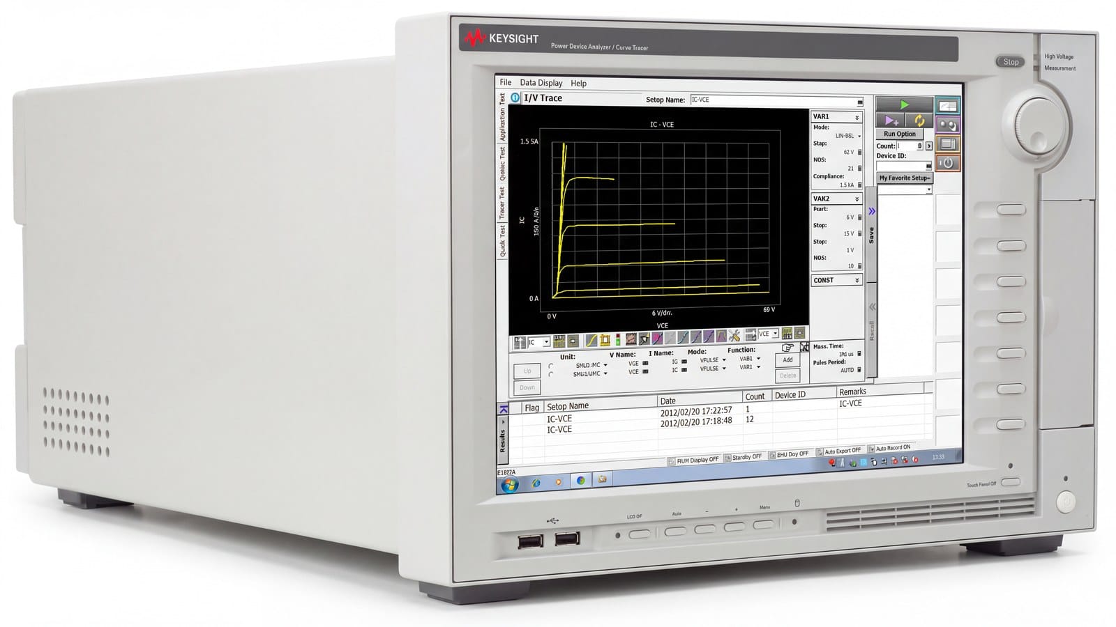 Trích điện áp ngưỡng Vth trên máy phân tích linh kiện công suất Keysight B1505A